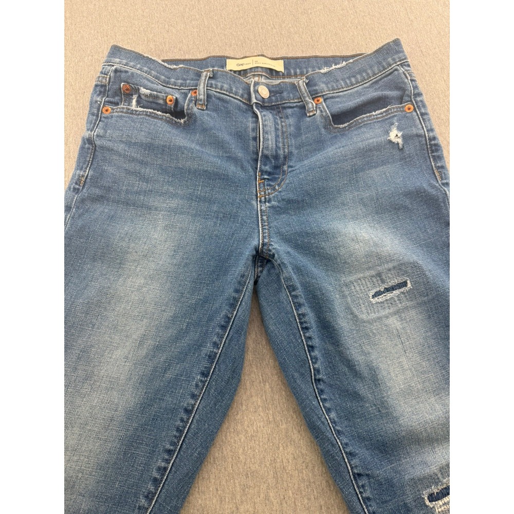 Gap Jeans Women's 28 Blue Best Girlfriend Distressed Denim - Picture 14 of 15